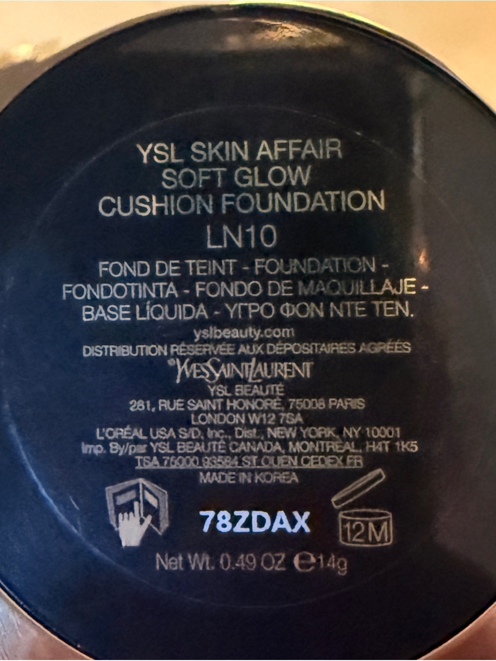 YSL Skin Affair Soft Glow Cushion Foundation LN10 - Picture 4 of 4